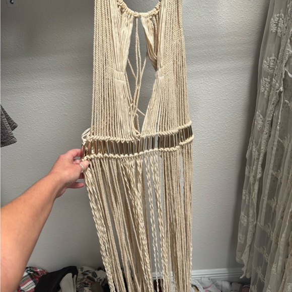 boho macrame rope dress or beachwear festival Coachella or concert size M/L - Picture 3 of 3